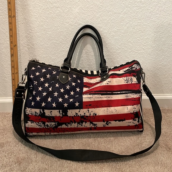 Montana West American Flag Travel Bag Set Get All 3! - Picture 8 of 11